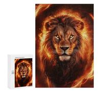 Jigsaw Puzzles 300 PCS for Adults Fiery Lion Puzzles for Adults Fun Games Staycation Kill Time for Birthday, Chrismas 300 PCS