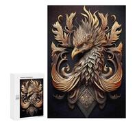 Jigsaw Puzzles 300 PCS for Adults Flame Golden Phoenix Puzzles for Adults Family Games Difficult Hard for Birthday, Chrismas 300 PCS