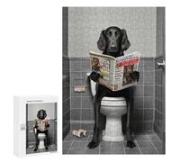 Jigsaw Puzzles 300 PCS for Adults Flat Coated Retriever Teenagers Puzzles Toy Wall Decor Perfect Decoration Challenging To Complete 300 PCS