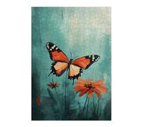 Jigsaw Puzzles 300 PCS for Adults Floral Butterfly Painting Jigsaw Puzzle Brain Teaser Game Hand Speed Race Stress Reduction Gifts 300 PCS
