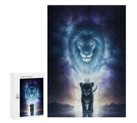Jigsaw Puzzles 300 PCS for Adults Galactic Lion Cub Majesty Jigsaw for Adults Anti-Stress Toys A Work of Art Great Gift for Gaming 300 PCS