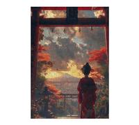 Jigsaw Puzzles 300 PCS for Adults Geisha View Torii And Fuji Adult Jigsaw Toy Wall Decor Difficult Challenge Great Gift for Gaming 300 PCS