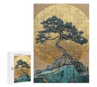 Jigsaw Puzzles 300 PCS for Adults Golden Bonsai Tree Art Puzzles for Adults Fun Games Staycation Kill Time for Birthday, Chrismas 300 PCS