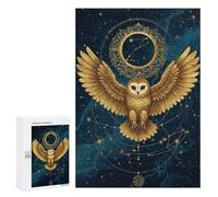 Jigsaw Puzzles 300 PCS for Adults Golden Owl Constellation Art Puzzles for Adults Fun Games Staycation Kill Time for Birthday, Chrismas 300 PCS