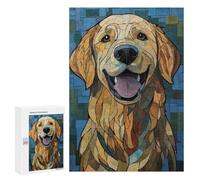 Jigsaw Puzzles 300 PCS for Adults Golden Retriever Mosaic Art Teenagers Puzzles Hands-on Game Precision Cutting Help The Brain Exercise 300 PCS