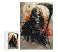 Jigsaw Puzzles 300 PCS for Adults Grim Reaper Painting Adult Jigsaw Puzzle Toy Wall Decor Analysis And Logic Challenging To Complete 300 PCS