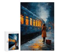 Jigsaw Puzzles 300 PCS for Adults Last Train - A Pause Before The Goodbye Adult Puzzles Family Games Hand Speed Race Gifts for Friends And Family 300 PCS