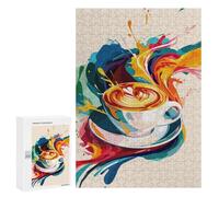 Jigsaw Puzzles 300 PCS for Adults Latte Art Explosion Puzzles for Adults Fun Games Staycation Kill Time for Birthday, Chrismas 300 PCS