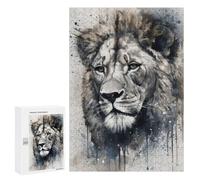 Jigsaw Puzzles 300 PCS for Adults Lion Natures King Adult Jigsaw Puzzle Toy Wall Decor Analysis And Logic Challenging To Complete 300 PCS