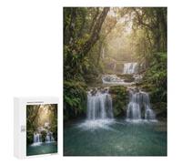 Jigsaw Puzzles 300 PCS for Adults Lush Rainforest Waterfall Puzzle for Adults Relax Games Hand Speed Race for Birthday, Chrismas 300 PCS