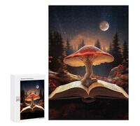 Jigsaw Puzzles 300 PCS for Adults Magic Mushroom Book Puzzles for Adults Fun Games Staycation Kill Time for Birthday, Chrismas 300 PCS
