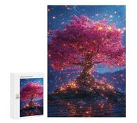 Jigsaw Puzzles 300 PCS for Adults Magical Glowing Tree Puzzles for Teenagers Family Activities Educational Challenge Challenging Game And Family Play 300 PCS