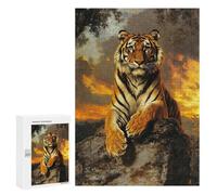 Jigsaw Puzzles 300 PCS for Adults Majestic Tiger at Sunset Adult Jigsaw Puzzle Toy Wall Decor Analysis And Logic Challenging To Complete 300 PCS