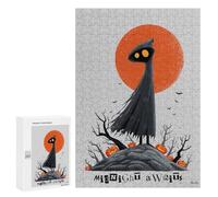 Jigsaw Puzzles 300 PCS for Adults Midnight Awaits - Spooky Cloaked Figure Art Puzzles for Adults Fun Games Staycation Kill Time for Birthday, Chrismas 300 PCS