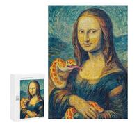 Jigsaw Puzzles 300 PCS for Adults Mona Lisa with Snake Art Print-1 Jigsaws for Adults Puzzle Family Activities Challenging To Complete Learning Educational Toys 300 PCS
