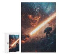 Jigsaw Puzzles 300 PCS for Adults Monster Vs Soldier Teenagers Puzzles Toy Wall Decor Perfect Decoration Challenging To Complete 300 PCS