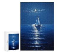 Jigsaw Puzzles 300 PCS for Adults Moonlit Ocean Serenity-1 Puzzles for Teenagers Family Activities Educational Challenge Challenging Game And Family Play 300 PCS