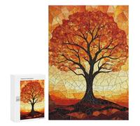 Jigsaw Puzzles 300 PCS for Adults Mosaic Autumn Tree Teenagers Puzzles Hands-on Game Precision Cutting Help The Brain Exercise 300 PCS