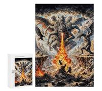 Jigsaw Puzzles 300 PCS for Adults Multi-Headed Dragon Battle Adult Jigsaw Puzzle Toy Wall Decor Analysis And Logic Challenging To Complete 300 PCS