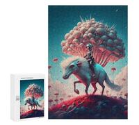 Jigsaw Puzzles 300 PCS for Adults Mushroom Cloud Rider Teenagers Puzzles Toy Wall Decor Perfect Decoration Challenging To Complete 300 PCS