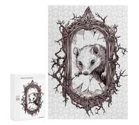 Jigsaw Puzzles 300 PCS for Adults Opossum in A Broken Mirror Teenagers Puzzles Hands-on Game Precision Cutting Help The Brain Exercise 300 PCS
