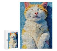 Jigsaw Puzzles 300 PCS for Adults Painted Cat Bliss Jigsaws for Adults Puzzle Family Activities Challenging To Complete Learning Educational Toys 300 PCS