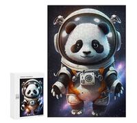 Jigsaw Puzzles 300 PCS for Adults Panda Astronaut in Space-2 Jigsaw Puzzle Anti-Stress Toys For Family Fun Deal As Gifts for The Whole Family 300 PCS