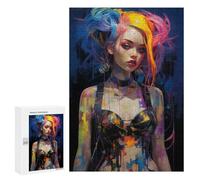 Jigsaw Puzzles 300 PCS for Adults Punk Girl No5 Teenagers Puzzles Toy Wall Decor Perfect Decoration Challenging To Complete 300 PCS