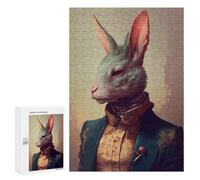 Jigsaw Puzzles 300 PCS for Adults Rabbit Delightful Adult Jigsaw Puzzle Toy Wall Decor Analysis And Logic Challenging To Complete 300 PCS