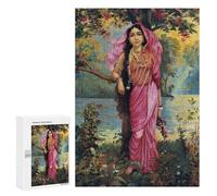 Jigsaw Puzzles 300 PCS for Adults Raja Ravi Varma Vasantika Adult Jigsaw Puzzle Toy Wall Decor Analysis And Logic Challenging To Complete 300 PCS