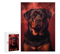 Jigsaw Puzzles 300 PCS for Adults Rottweiler Dog Teenagers Puzzles Hands-on Game Precision Cutting Help The Brain Exercise 300 PCS