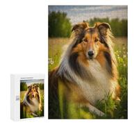 Jigsaw Puzzles 300 PCS for Adults Rough Collie Style 6 Puzzles for Adults Fun Games Staycation Kill Time for Birthday, Chrismas 300 PCS