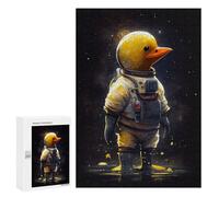 Jigsaw Puzzles 300 PCS for Adults Rubber Duck Astronaut Adult Jigsaw Puzzle Toy Wall Decor Analysis And Logic Challenging To Complete 300 PCS
