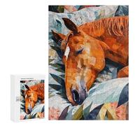 Jigsaw Puzzles 300 PCS for Adults Sleeping Horse Watercolor Adult Jigsaw Puzzle Toy Wall Decor Analysis And Logic Challenging To Complete 300 PCS