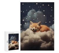 Jigsaw Puzzles 300 PCS for Adults Sleeping Red Fox Adult Jigsaw Puzzle Toy Wall Decor Analysis And Logic Challenging To Complete 300 PCS