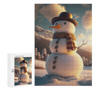 Jigsaw Puzzles 300 PCS for Adults Snowman II Teenagers Puzzles Hands-on Game Precision Cutting Help The Brain Exercise 300 PCS