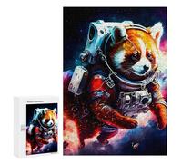 Jigsaw Puzzles 300 PCS for Adults Space Red Panda Adventure Jigsaw for Adults Anti-Stress Toys A Work of Art Great Gift for Gaming 300 PCS