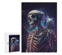 Jigsaw Puzzles 300 PCS for Adults Space Skeleton with Helmet Jigsaw for Adults Anti-Stress Toys A Work of Art Great Gift for Gaming 300 PCS