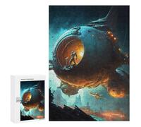 Jigsaw Puzzles 300 PCS for Adults Space Station Odyssey -2 Jigsaw for Adults Anti-Stress Toys A Work of Art Great Gift for Gaming 300 PCS