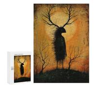 Jigsaw Puzzles 300 PCS for Adults Stag Forest Sprite Adult Puzzles Family Games Hand Speed Race Gifts for Friends And Family 300 PCS