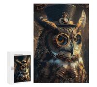 Jigsaw Puzzles 300 PCS for Adults Steampunk Animal Owl Teenagers Puzzles Toy Wall Decor Perfect Decoration Challenging To Complete 300 PCS