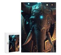 Jigsaw Puzzles 300 PCS for Adults Steampunk Elephant Armor Jigsaw for Adults Anti-Stress Toys A Work of Art Great Gift for Gaming 300 PCS