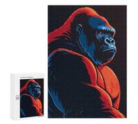 Jigsaw Puzzles 300 PCS for Adults Stylized Gorilla Portrait Adult Puzzles Family Games Hand Speed Race Gifts for Friends And Family 300 PCS