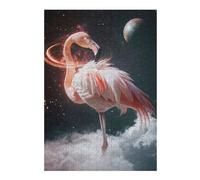 Jigsaw Puzzles 300 PCS for Adults Surreal Space Flamingo Adult Jigsaw Toy Wall Decor Difficult Challenge Great Gift for Gaming 300 PCS