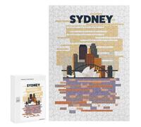 Jigsaw Puzzles 300 PCS for Adults Sydney Harbour Teenagers Puzzles Hands-on Game Precision Cutting Help The Brain Exercise 300 PCS