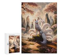 Jigsaw Puzzles 300 PCS for Adults The Nine Tailed Kitsune Teenagers Puzzles Hands-on Game Precision Cutting Help The Brain Exercise 300 PCS