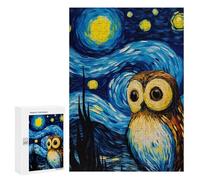 Jigsaw Puzzles 300 PCS for Adults The Starry Night Owl Teenagers Puzzles Toy Wall Decor Perfect Decoration Challenging To Complete 300 PCS