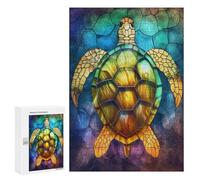 Jigsaw Puzzles 300 PCS for Adults Turtle Animal Gold Jigsaw for Adults Anti-Stress Toys A Work of Art Great Gift for Gaming 300 PCS