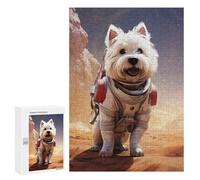 Jigsaw Puzzles 300 PCS for Adults Westie Mars Puzzles for Adults Family Games Difficult Hard for Birthday, Chrismas 300 PCS