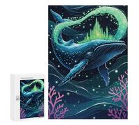 Jigsaw Puzzles 300 PCS for Adults Whale with Castle Fantasy Art Puzzles for Adults Fun Games Staycation Kill Time for Birthday, Chrismas 300 PCS